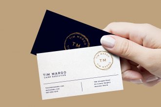 Business Cards In Hand