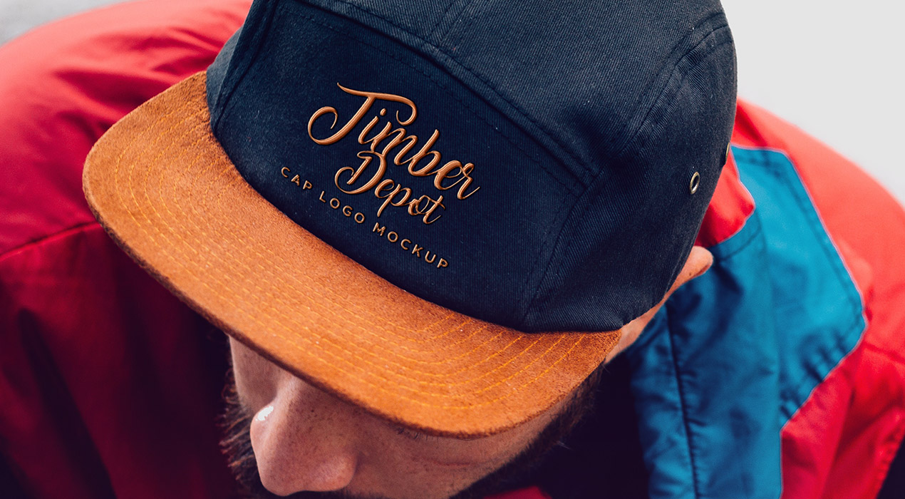 Cap With Realistic Embroidered Logo Mockup