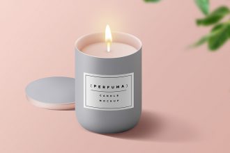 Candle PSD Mockup