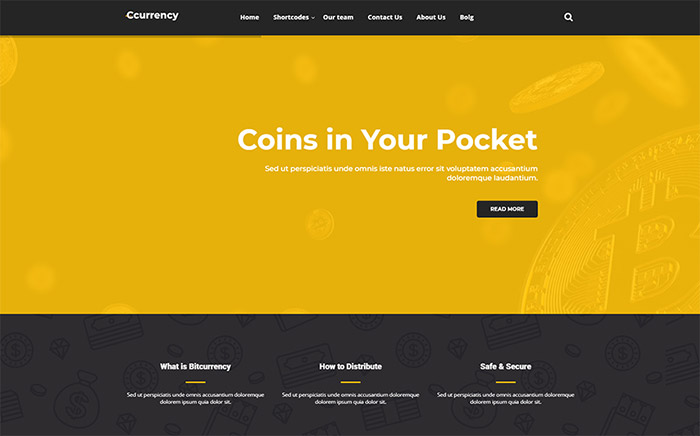 cCurrency Cryptocurrency WordPress Theme