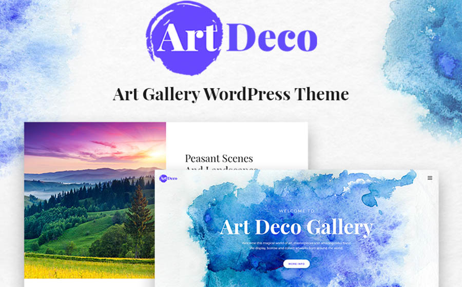 Art Deco - Gallery Art Gallery WordPress Theme