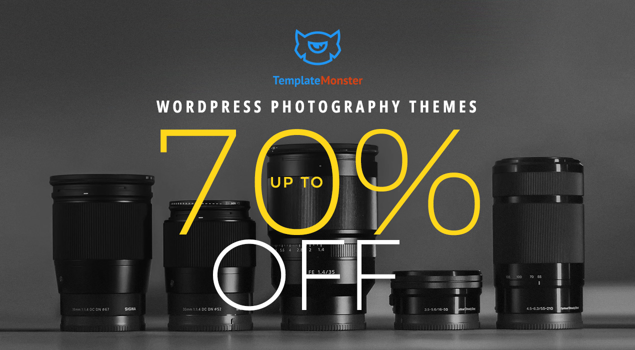 TemplateMonster Cuts the Price of WordPress Photography Themes up to 70% OFF