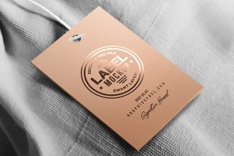 Clothing Tag Mockup PSD