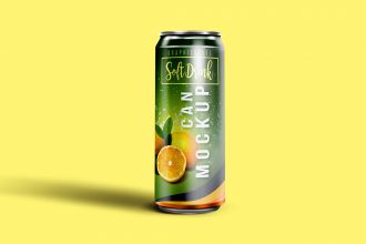 Soft Drink Can PSD Mockup