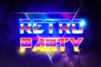 80s Retro Text Effect