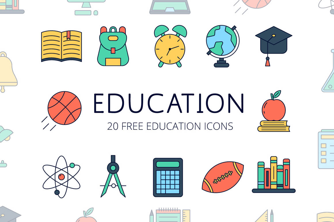 Education Vector Free Icon Set