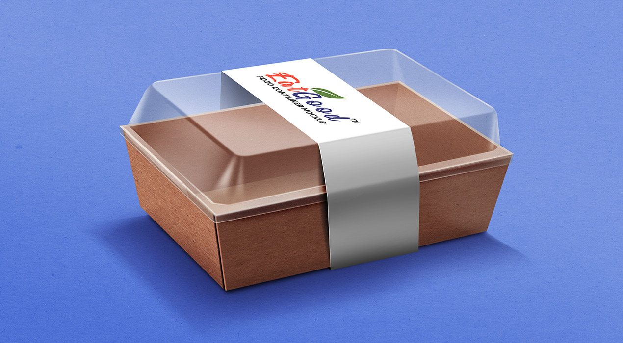 Food Container Paper Box Mockup