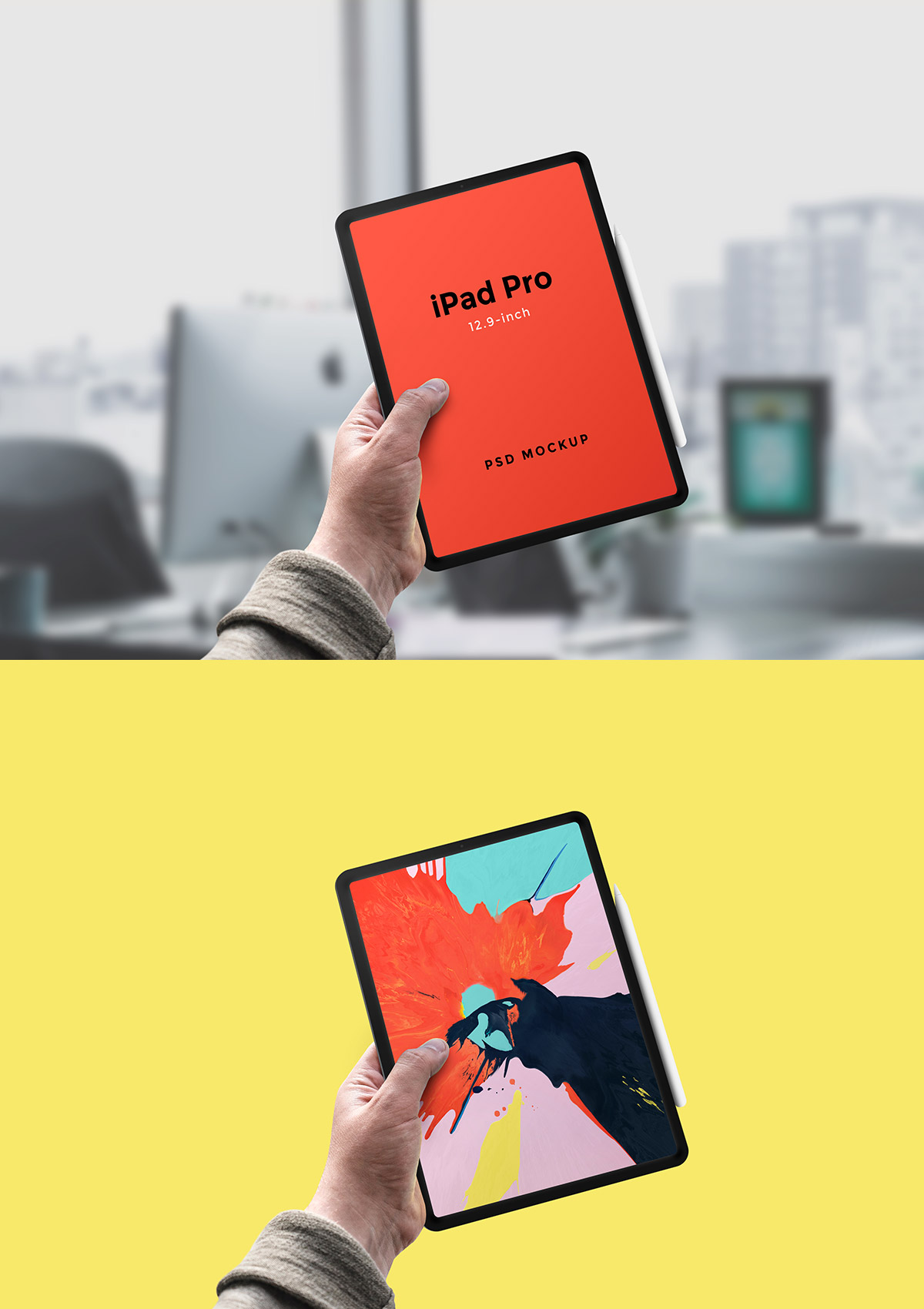 iPad Pro In Hand Mockup