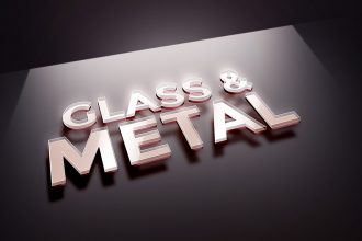 Glass Metal PSD Text Effect