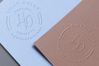 Embossed Paper Logo PSD Mockups