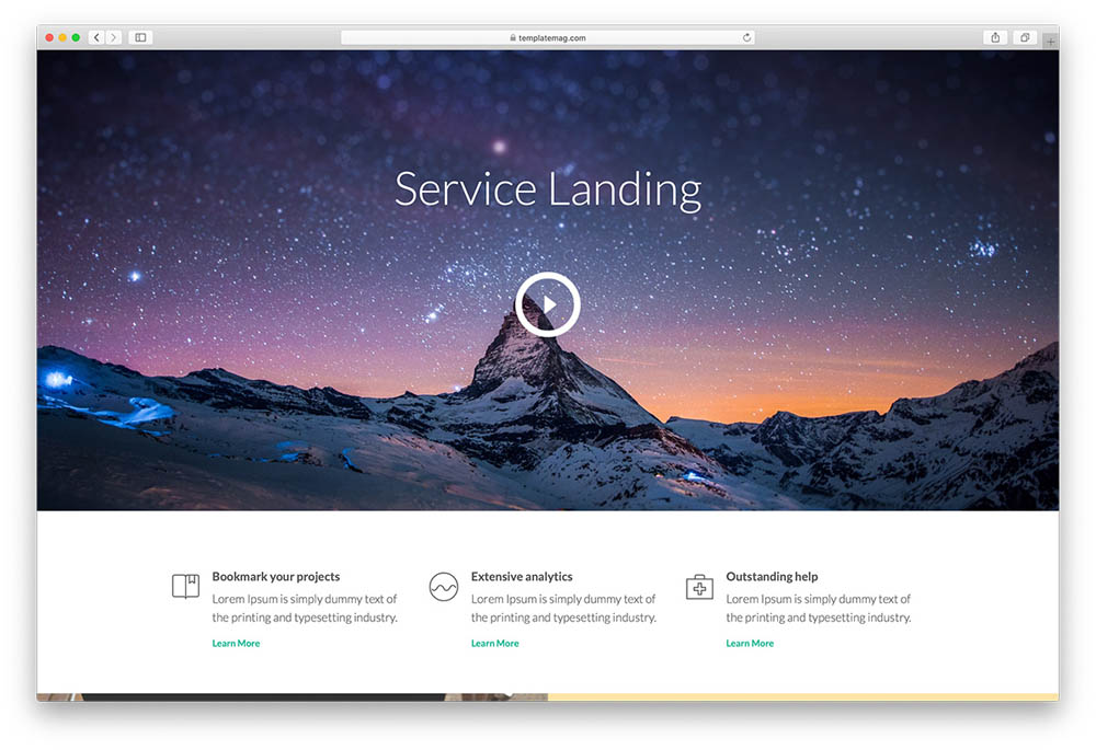 Services Landing Template