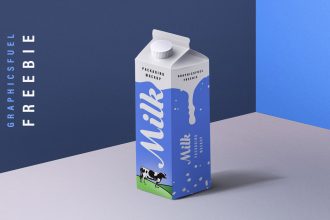 Milk Packaging PSD Mockup