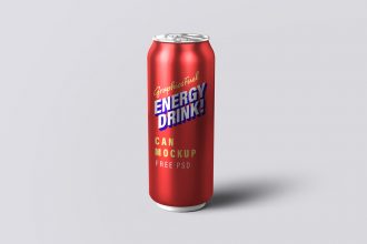 Energy Drink Can Mockup