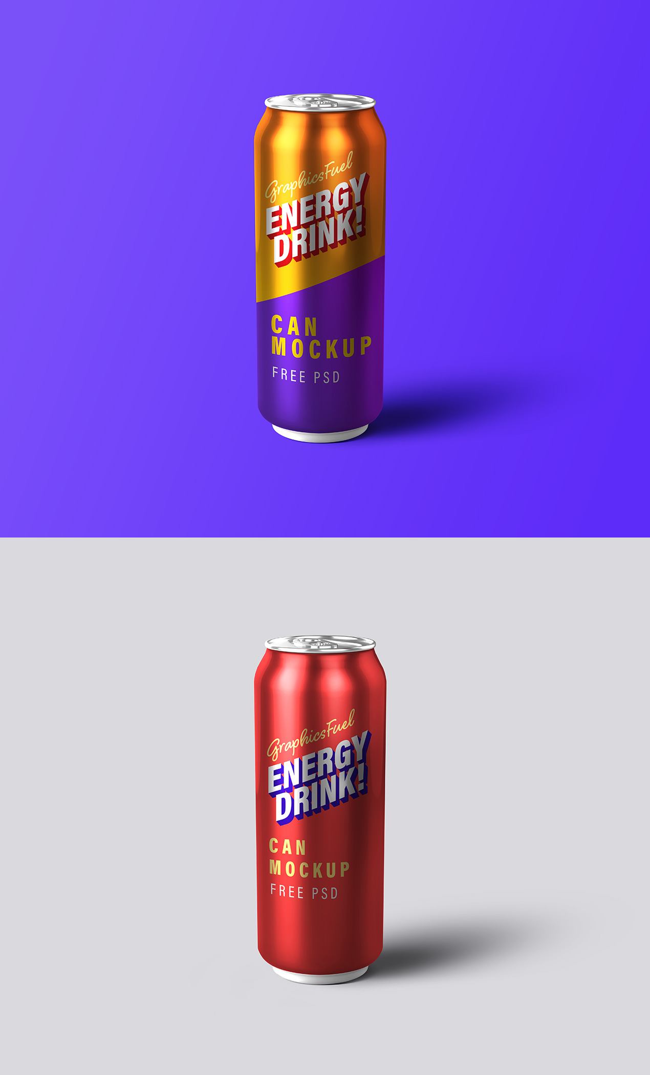 Energy Drink Can Mockup