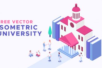 Free Vector Isometric Education Icons