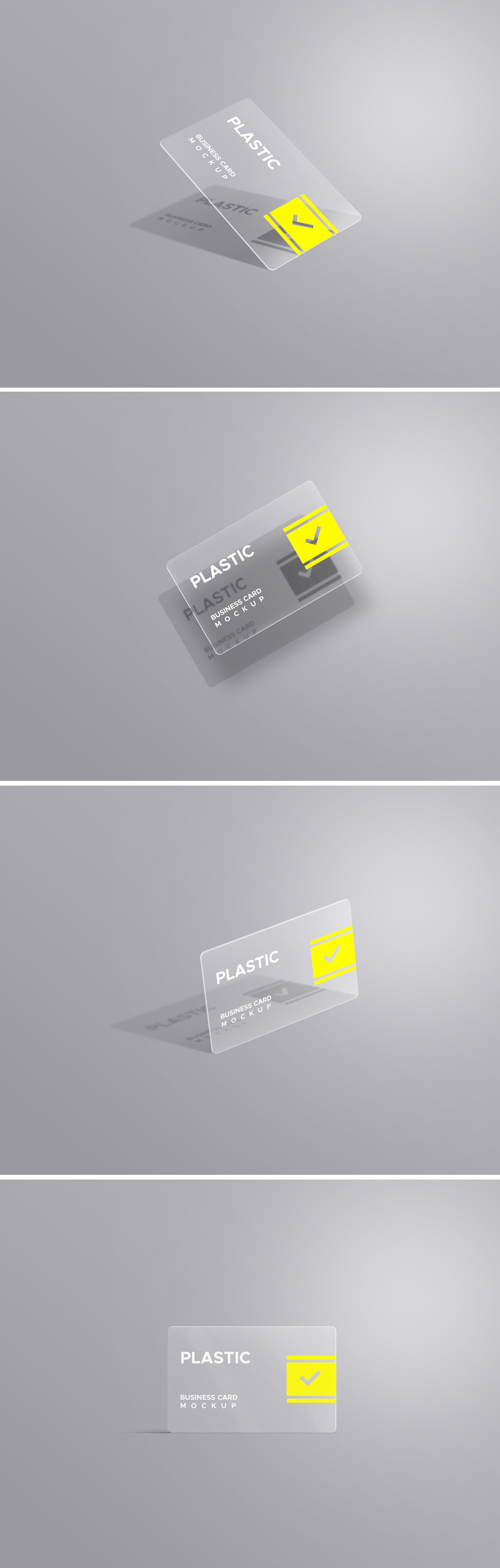 Plastic Business Card Mockups