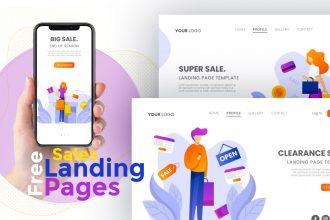 Free Vector Sales Landing Pages