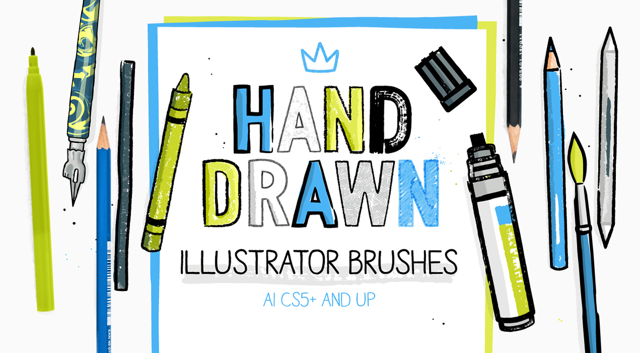 30 Hand-drawn Brushes For Illustrator