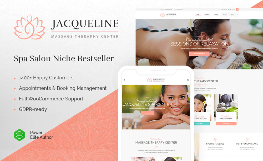 Jacqueline – Spa & Massage Salon Theme