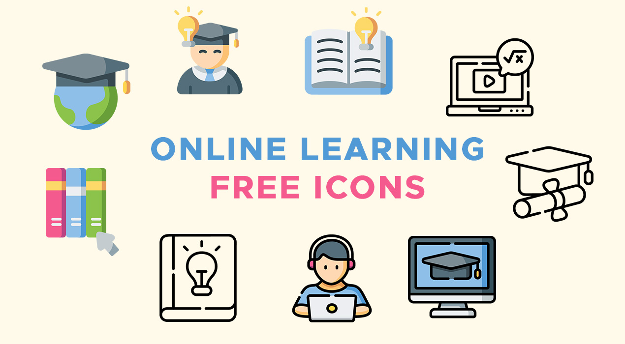 Online Learning Icons