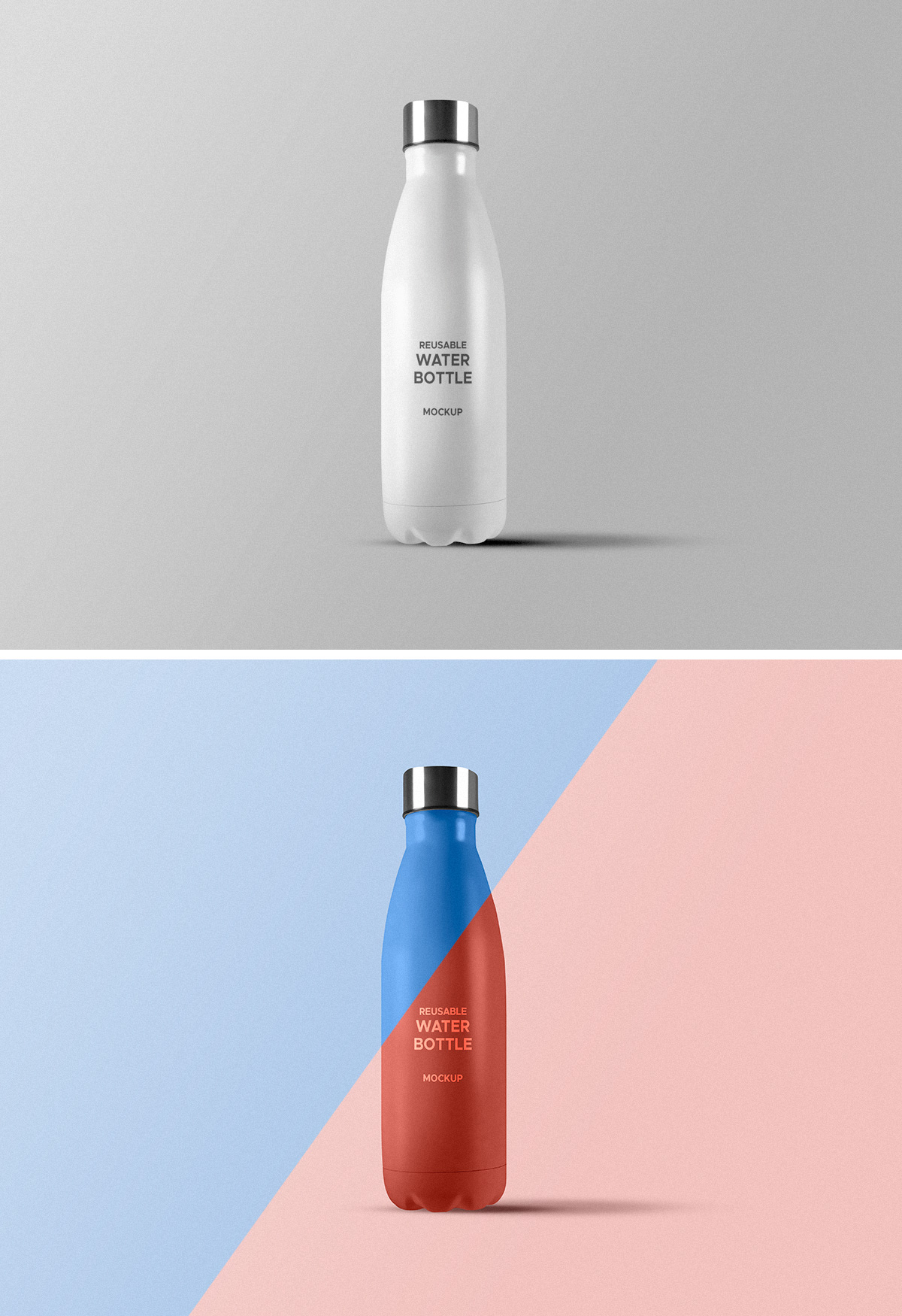 Reusable Water Bottle PSD Mockup