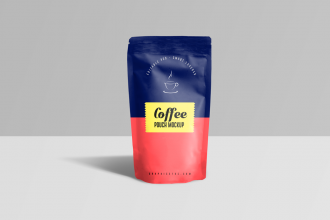 Coffee Pouch PSD Mockup