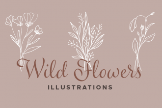 Wildflower Vector Illustrations