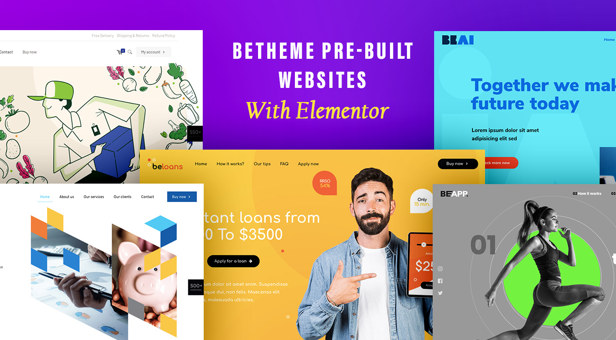 These 8 BeTheme pre-built websites are set up with Elementor to save your time and trouble