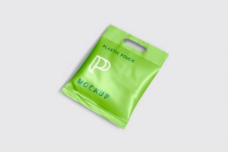 Plastic Pouch Packaging Mockup PSD Templates