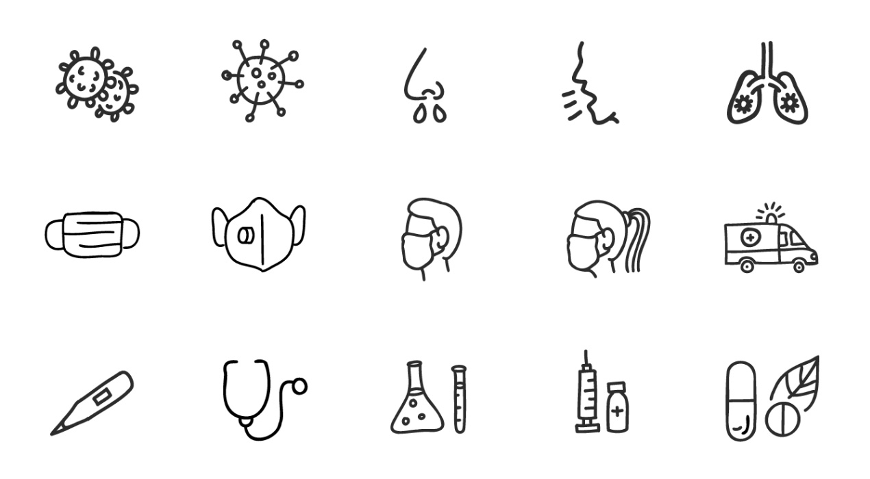 Free Hand-drawn Covid-19 Coronavirus Icons