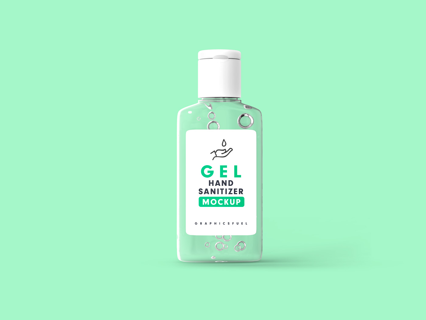 Hand Sanitizer Bottle Mockup PSD