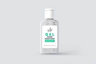 Hand Sanitizer Bottle Mockup PSD Templates