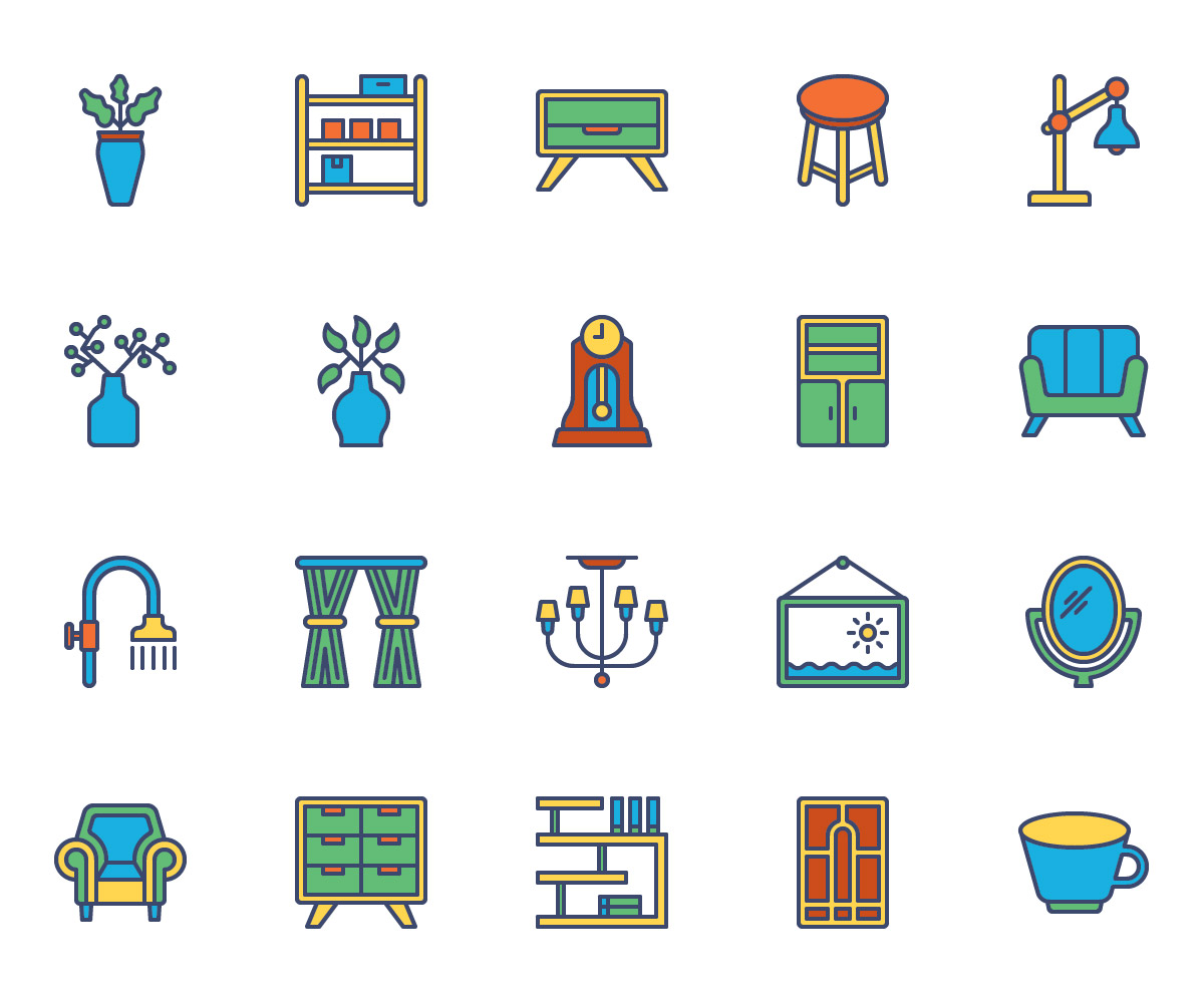 Home Decor Color Icons