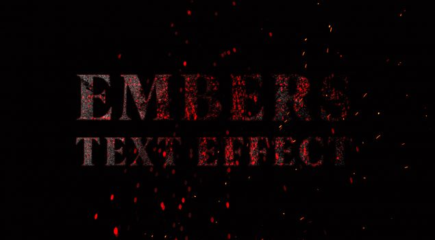 Embers Photoshop Text Effect